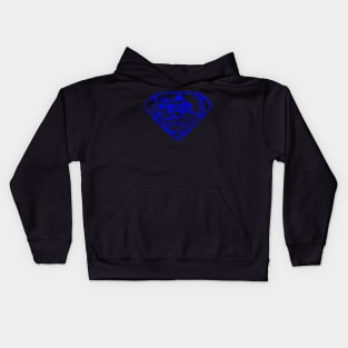 DragonMan Crest (Blue) Kids Hoodie